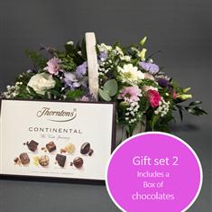 Gift Set 2 - Basket Arrangement &amp; chocolates