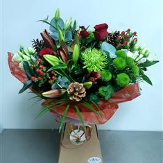 Florist choice Christmas Handtied
