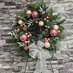 Pink ice wreath